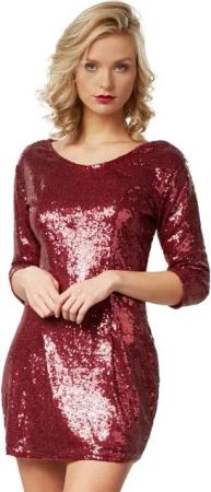 dressforfun Paillettenkleid Pailletten-Langarmkleid