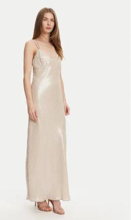 TWINSET Abendkleid 251TT2130 Écru Slim Fit