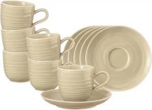 Seltmann Weiden Tasse Terra Espressotassen mit Untertassen 0,09 l, Porzellan