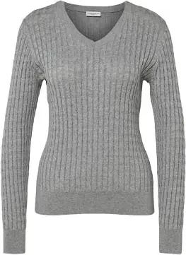 Tchibo - Zopfstrickpullover - Damen - Gr. L - grau
