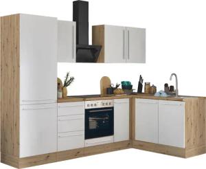 KOCHSTATION Winkelküche "Florida, Stellbreite 270x165 cm", wahlweise mit E-Geräten, mit Softclose für Türen und Schubkästen