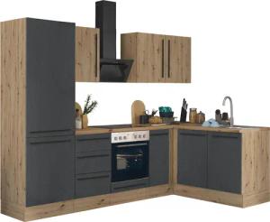 KOCHSTATION Winkelküche "Florida, Stellbreite 270x165 cm", wahlweise mit E-Geräten, mit Softclose für Türen und Schubkästen