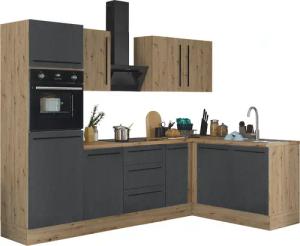 KOCHSTATION Winkelküche "Florida, Stellbreite 270x165 cm", wahlweise mit E-Geräten, mit Softclose für Türen und Schubkästen
