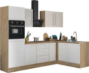 KOCHSTATION Winkelküche "Florida, Stellbreite 270x165 cm", wahlweise mit E-Geräten, mit Softclose für Türen und Schubkästen