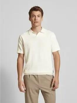 Selected  Pullover 16090124 LAKE LINEN POLO-EGRET
