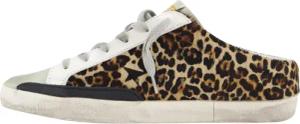 Golden Goose Low-Top Sneaker - Dames Super Star Slipon Beige/Leo - Gr. 39 (EU) - in Beige - für Damen
