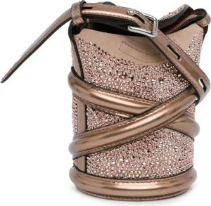 Alexander McQueen Hobo Bags - 2021-2024 Calfskin Crystal Embellished The Curve B - Gr. unisize - in Braun - für Damen