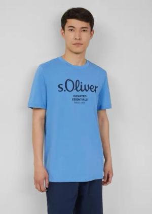 s.Oliver Kurzarmshirt T-Shirt mit Logo-Print Artwork