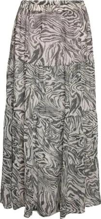 Noisy may Sommerrock Tiermuster-Design mit elastischem Bund und Falten NMFAIRY MAXI CHIFFON SKIRT WVN