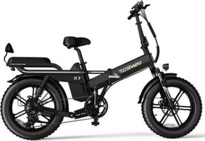 DOTMALL E-Bike Cityrad Elektrofahrrad, 48V 30Ah Akku, 20*4,0-Zoll-Reifen, Shimano 7-Gang