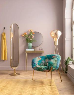 Kare Design Wandspiegel "Standspiegel Curve Brass 40x170cm"