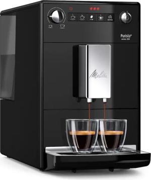 Melitta Kaffeevollautomat "Purista F230-101, silber/schwarz", Lieblingskaffee-Funktion, kompakt & extra leise