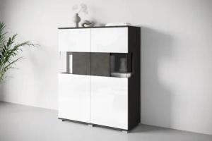 INOSIGN Highboard "Kenia", (1 St.), Modernes Highboard mit Glastüren, Breite 100 cm