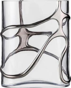 Eisch Germany Dekovase "Stargate", handbemalt mit Platinbeschichtung