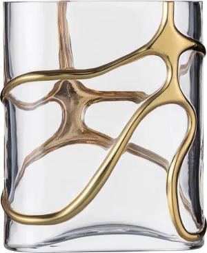 Eisch Germany Dekovase "Stargate", handveredelt mit Echtgoldbeschichtung