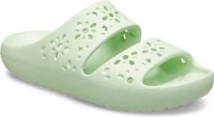 Crocs Badepantolette "Classic Floral Cut Out Sandal", Sandale, Sommerschuh, Pool Slides mit genoppter Innensohle