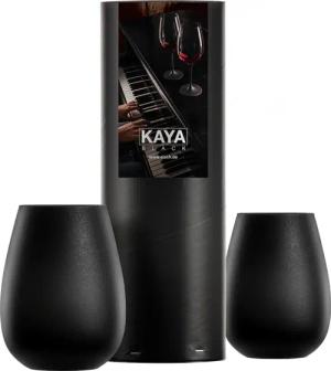 Eisch Germany Becher "KAYA BLACK", (Set, 2 tlg., 2 Becher im Geschenkkarton), in Handarbeit Schiefer- Glasur 550 ml, 2-teilig, Made in Germany