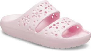 Crocs Badepantolette "Classic Floral Cut Out Sandal", Sandale, Sommerschuh, Pool Slides mit genoppter Innensohle