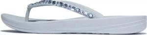 Fitflop Zehentrenner "iQUSHION MULTI-CRYSTAL", Sandale, Flats, Pool Slides mit Schmucksteinen verziert