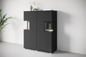 INOSIGN Highboard "Kenia", (1 St.), Modernes Highboard mit Glastüren, Breite 100 cm