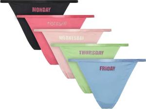 Juicy Couture 5er-Set Stringtangas JCTUS125971 Bunt