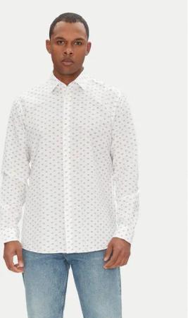 HUGO Hemd Valerio 50539802 Weiß Modern Fit