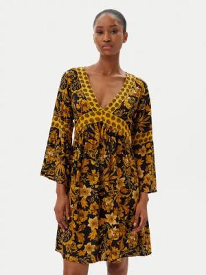 Selmark Sommerkleid BM298 Schwarz Relaxed Fit