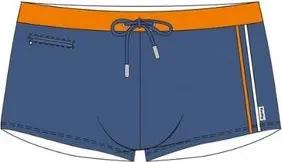 Fashy Badehose Badehose Boxer blau orange weiss