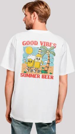 F4NT4STIC T-Shirt "Summer Time Vintage Beer Cartoon", Premium Qualität
