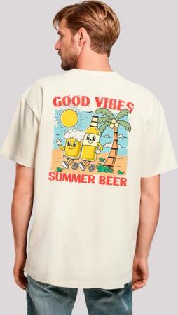 F4NT4STIC T-Shirt "Summer Time Vintage Beer Cartoon", Premium Qualität