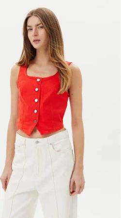 Vero Moda Top Wild Alinia 10323777 Rot Slim Fit