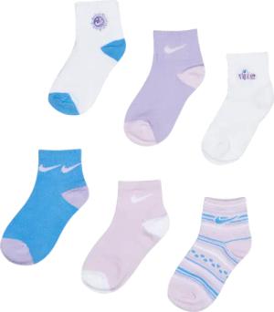 Nike Kids Ankle 6 Pack Unisex Socken - Rosa - Größe 23.5 - 27 - Baumwolle