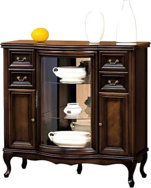 JVmoebel Kommode Kommode Wohnzimmerschrank Stauraummöbel Antikkommode Glasdisplay (1 St., Kommode), Made in Europa