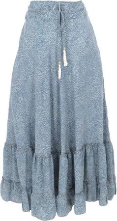 Guru-Shop Minirock Boho Maxirock, leichter langer Sommerrock -.. alternative Bekleidung
