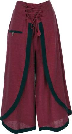 Guru-Shop Relaxhose Palazzohose, Boho Hosenrock, Orienthose,.. alternative Bekleidung