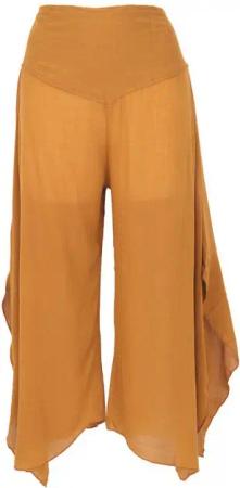 Guru-Shop Relaxhose Palazzohose, weite Boho Sommerhose, weiter.. alternative Bekleidung