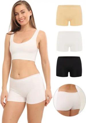 Selef Creation Boxer Damen Boxer mit nahtloser Perfektion unsichtbar u. Kleidung (3er Pack) unsichtbar unter Kleidung, besonders elastisch