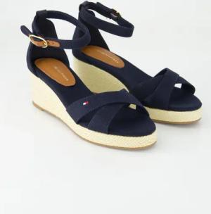 Tommy Hilfiger Schuhe - Flag Criss-Cros MID Wedge Espa Textil (Blau, Gr. 37)