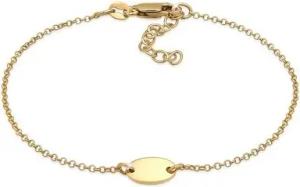 Elli Armband Plättchen Oval Basic Trend 925 Silber, Oval