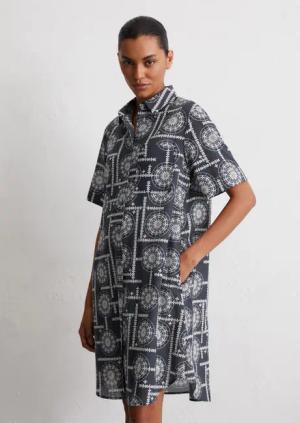 Print-Hemdblusenkleid relaxed