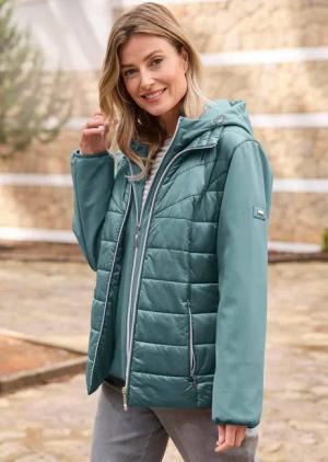 Steppjacke - graugrün - Gr. 38 von Goldner Fashion