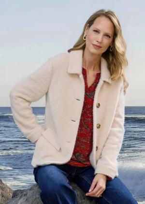 Jacke - beige - Gr. 24 von Goldner Fashion