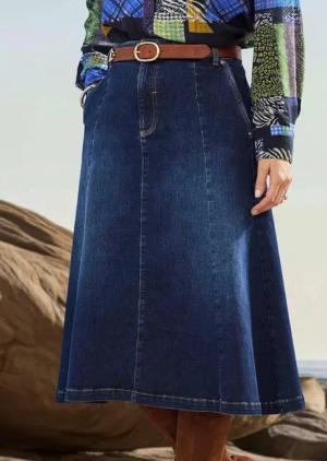 Jeansrock - dunkelblau - Gr. 54 von Goldner Fashion