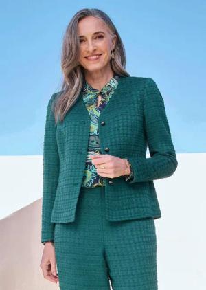 Blazer - smaragd - Gr. 48 von Goldner Fashion