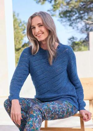 Pullover - royalblau - Gr. 23 von Goldner Fashion