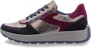 Sneaker - blau / bordeaux / goldfarben - Gr. 7,5 von Goldner Fashion