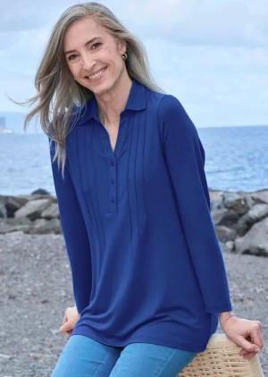 Tunikashirt - royalblau - Gr. 48 von Goldner Fashion