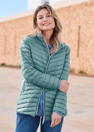 Steppjacke - graugrün - Gr. 48 von Goldner Fashion