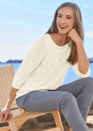 Pullover - cremeweiß - Gr. 22 von Goldner Fashion
