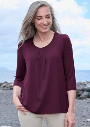 Shirt - bordeaux - Gr. 46 von Goldner Fashion